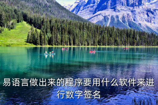 易語言做出來的程序要用什么軟件來進行數(shù)字簽名