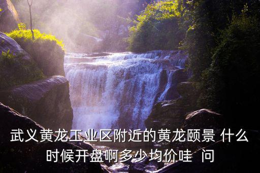 武義黃龍工業區附近的黃龍頤景 什么時候開盤啊多少均價哇  問