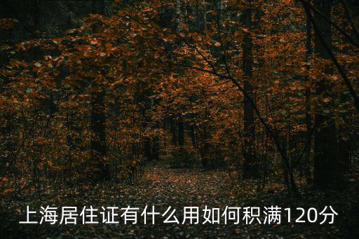 上海120分積分模擬器，上海居住證有什么用如何積滿120分