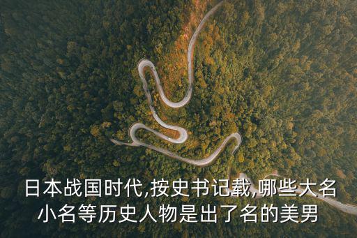 日本戰國時代,按史書記載,哪些大名小名等歷史人物是出了名的美男