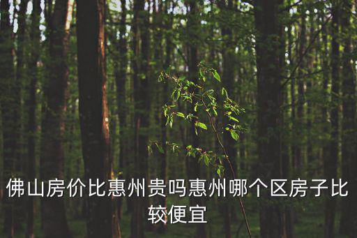 佛山房?jī)r(jià)比惠州貴嗎惠州哪個(gè)區(qū)房子比較便宜