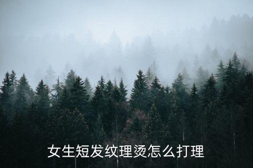女生短發(fā)紋理燙怎么打理