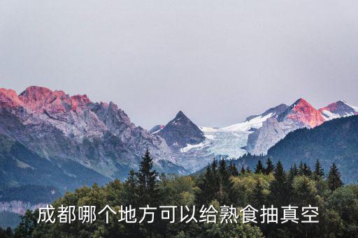 成都哪個地方可以給熟食抽真空