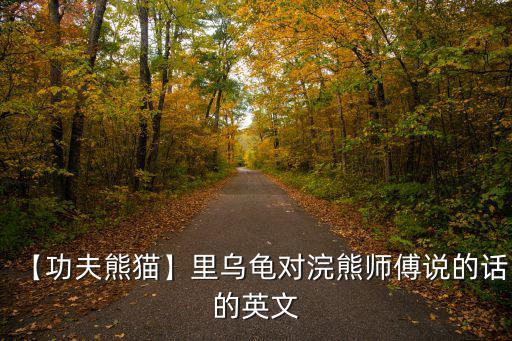 【功夫熊貓】里烏龜對浣熊師傅說的話的英文