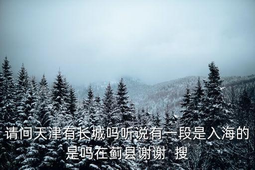 請(qǐng)問天津有長(zhǎng)城嗎聽說有一段是入海的是嗎在薊縣謝謝  搜