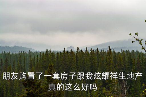 如何炫耀新城房價，朋友購置了一套房子跟我炫耀祥生地產真的這么好嗎