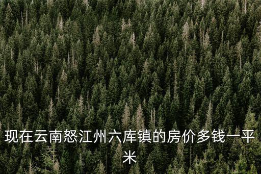 現在云南怒江州六庫鎮的房價多錢一平米