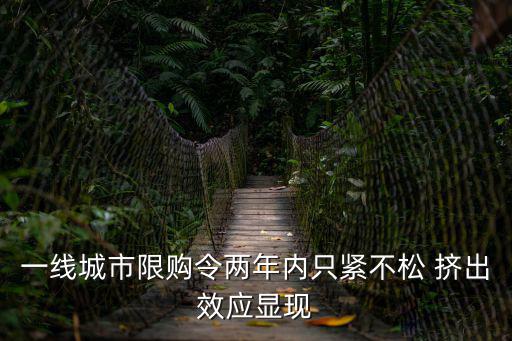 一線城市限購令兩年內只緊不松 擠出效應顯現