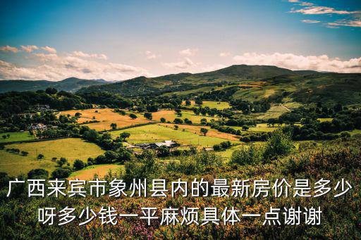 廣西來賓市象州縣內的最新房價是多少呀多少錢一平麻煩具體一點謝謝
