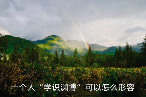 一個人“學識淵博”可以怎么形容