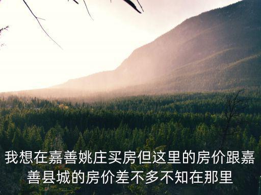 我想在嘉善姚莊買房但這里的房價跟嘉善縣城的房價差不多不知在那里