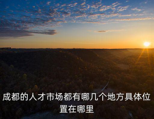 成都的人才市場都有哪幾個地方具體位置在哪里