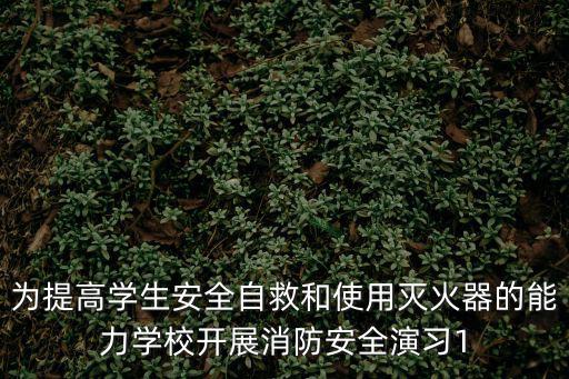 為提高學生安全自救和使用滅火器的能力學校開展消防安全演習1