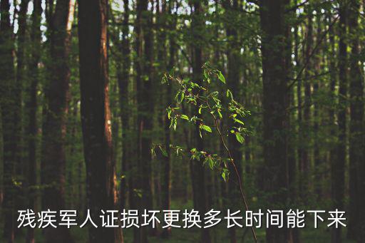 殘疾軍人證損壞更換多長(zhǎng)時(shí)間能下來