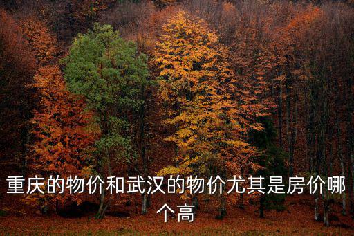重慶的物價和武漢的物價尤其是房價哪個高