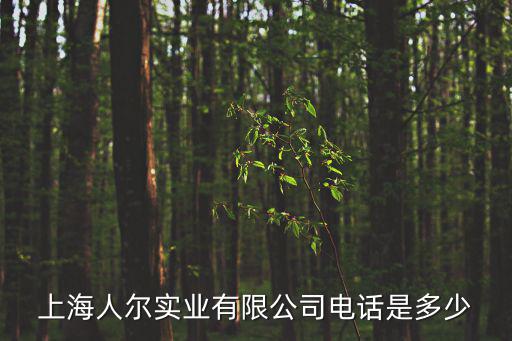 上海市嘉定區安亭鎮春濃路765號，上海人爾實業有限公司電話是多少