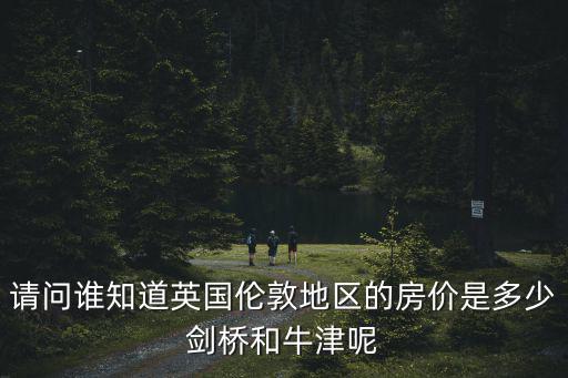 請問誰知道英國倫敦地區的房價是多少劍橋和牛津呢