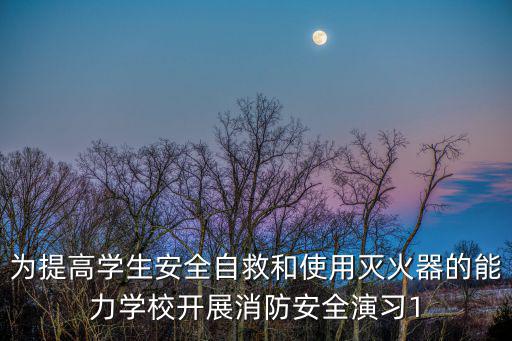 重慶市2019中小學生消防安全，學校應當加強對學生的的消防宣傳教育提高學生的消防安全覺悟和