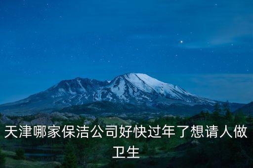 天津哪家保潔公司好快過年了想請人做衛生