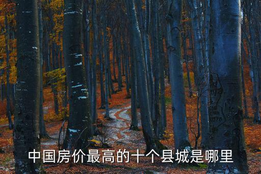 中國房價最高的十個縣城是哪里