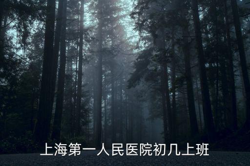 上海第一人民醫院初幾上班