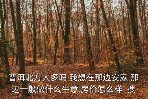 普洱北方人多嗎 我想在那邊安家 那邊一般做什么生意 房價怎么樣  搜