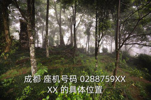 成都 座機(jī)號碼 0288759XXXX 的具體位置