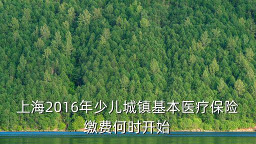 上海2016年少兒城鎮基本醫療保險繳費何時開始