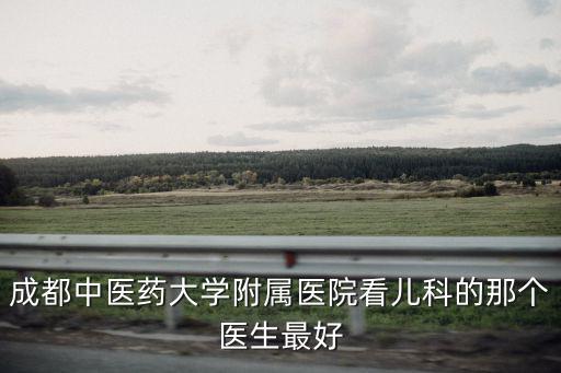 成都中醫藥大學附屬醫院看兒科的那個醫生最好