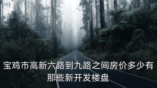 寶雞市高新六路到九路之間房價多少有那些新開發樓盤