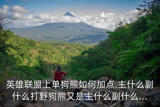 英雄聯(lián)盟上單狗熊如何加點(diǎn),主什么副什么打野狗熊又是主什么副什么...
