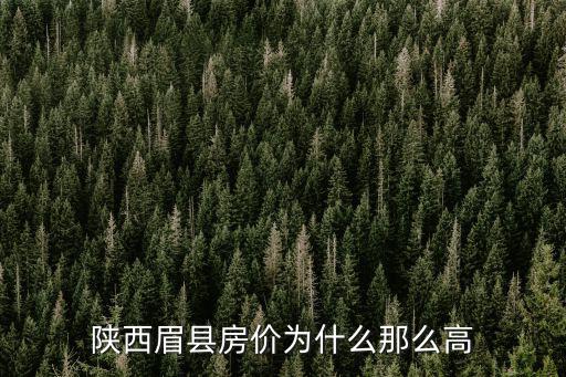 陜西眉縣房價為什么那么高