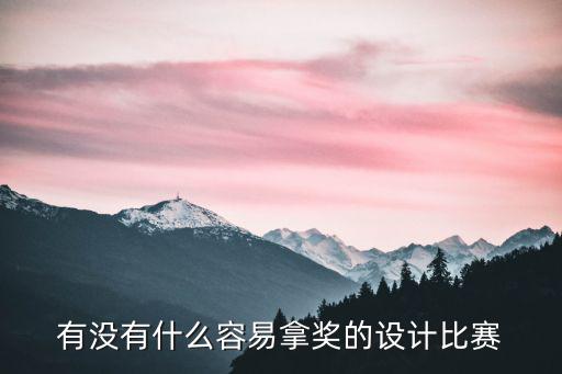 有沒有什么容易拿獎的設計比賽