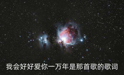 我會好好愛你一萬年是那首歌的歌詞