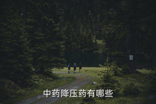 中藥降壓藥有哪些