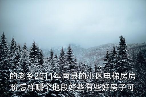 的老鄉2011年南縣的小區電梯房房價怎樣哪個地段好些有些好房子可