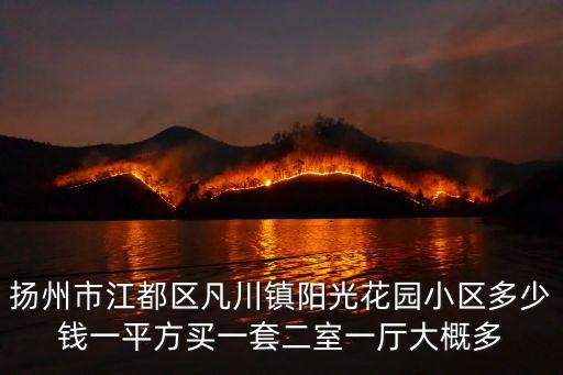 揚州市江都區凡川鎮陽光花園小區多少錢一平方買一套二室一廳大概多