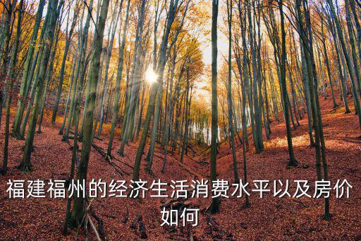 福建福州的經(jīng)濟(jì)生活消費(fèi)水平以及房價如何