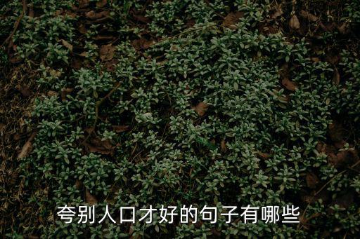 夸別人口才好的句子有哪些