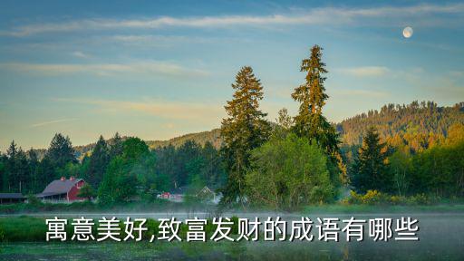 寓意美好,致富發財的成語有哪些