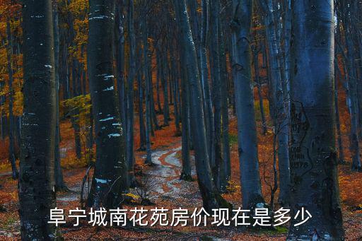 阜寧城南花苑房價現在是多少