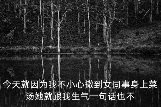 今天就因為我不小心撒到女同事身上菜湯她就跟我生氣一句話也不