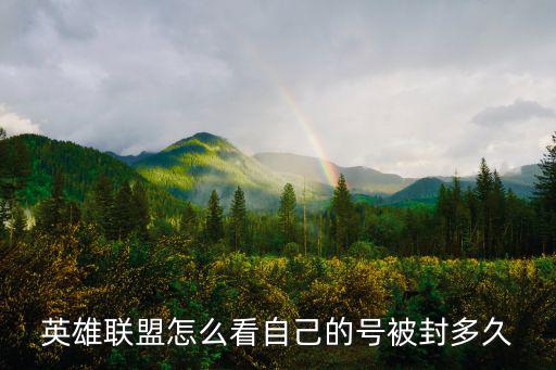 英雄聯盟怎么看自己的號被封多久