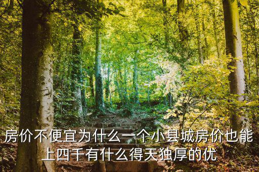房?jī)r(jià)不便宜為什么一個(gè)小縣城房?jī)r(jià)也能上四千有什么得天獨(dú)厚的優(yōu)