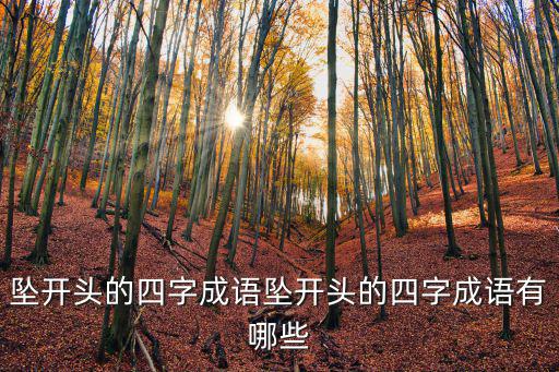 墜開頭的四字成語墜開頭的四字成語有哪些
