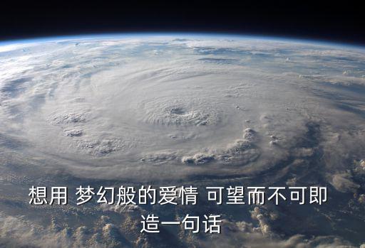 想用 夢幻般的愛情 可望而不可即 造一句話