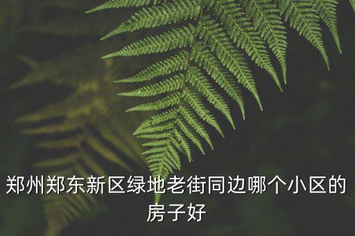 鄭州房?jī)r(jià)哪個(gè)小區(qū)好，在鄭州買房子的話哪里的房子比較好
