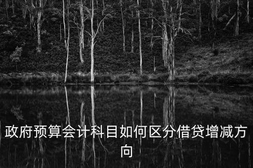 政府預算會計科目如何區分借貸增減方向