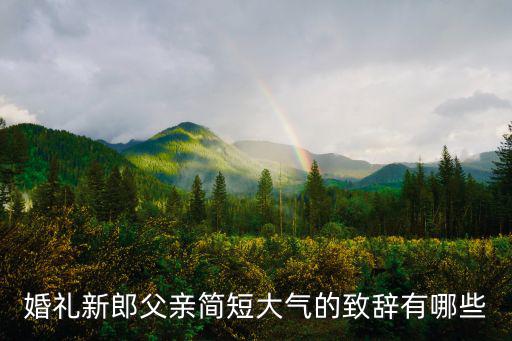 新郎父親致辭,新郎父親1、感謝婆家表達對兒媳的感恩