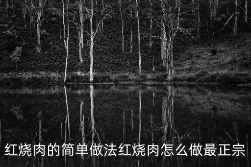 紅燒肉的簡單做法紅燒肉怎么做最正宗